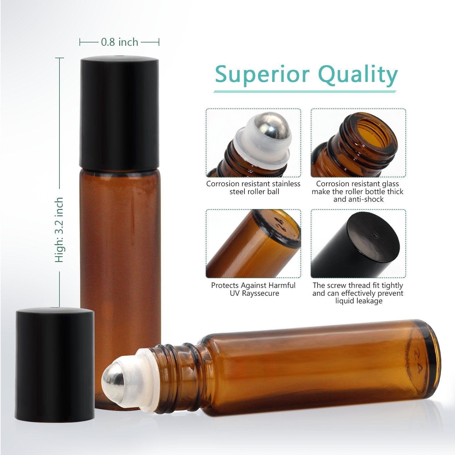 Mavogel amber 10ml roller bottle packaging demonstrates complete DIY kit for personalized care routines.