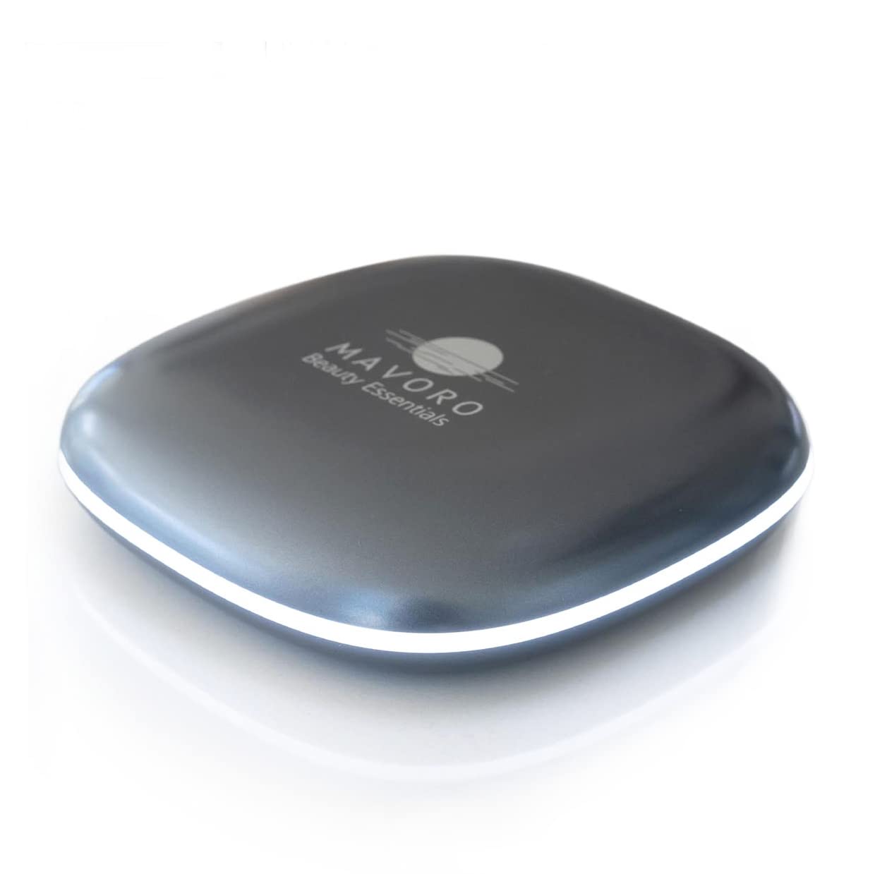 Mavoro LED travel makeup mirror with 1x and 10x magnification for detailed grooming.
