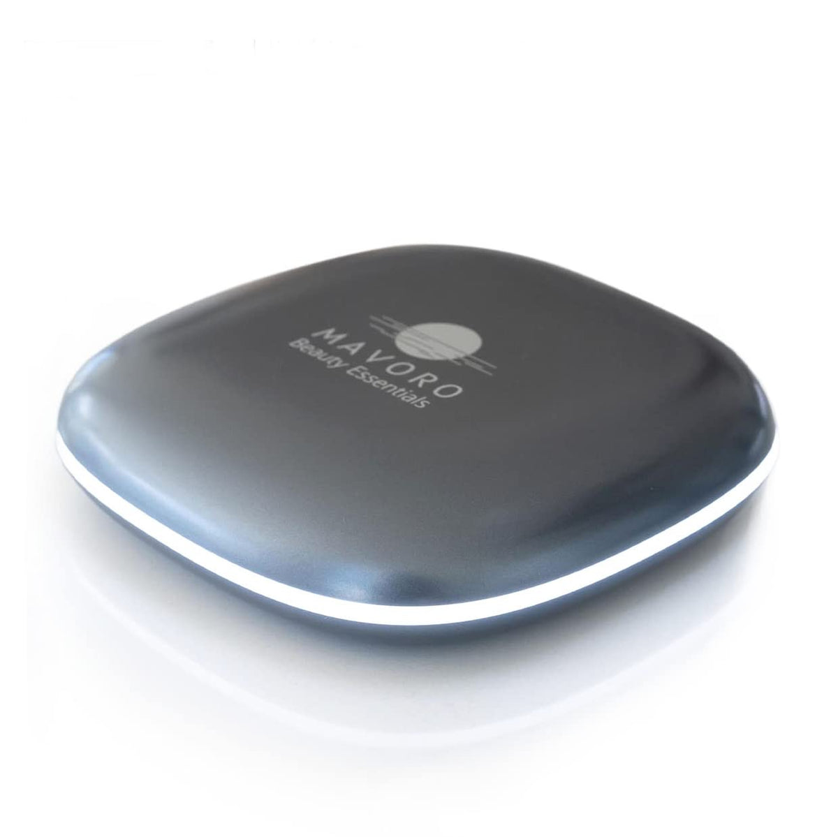 Mavoro LED travel makeup mirror with 1x and 10x magnification for detailed grooming.