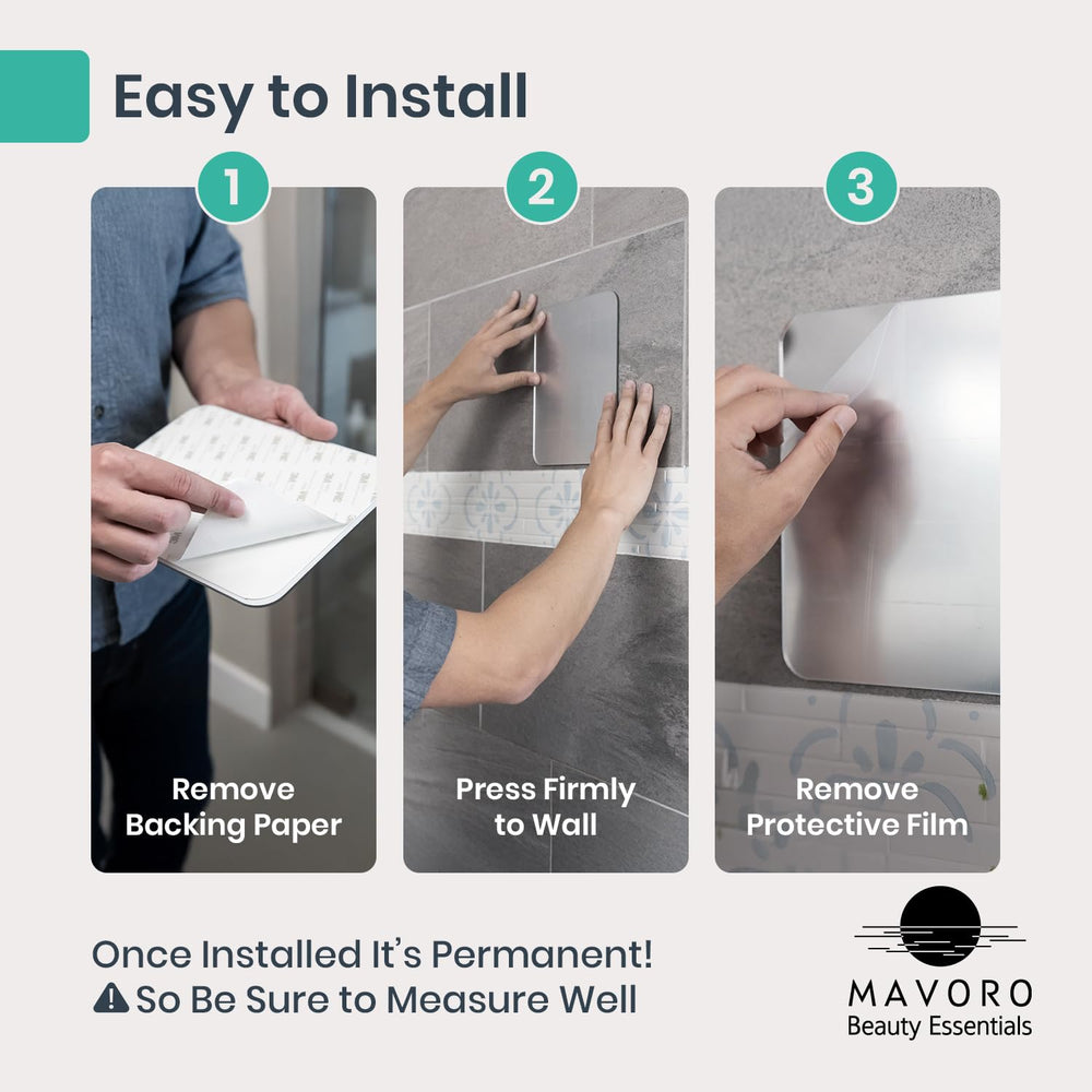 Mavoro peel-and-stick with 3M backing enables quick installation