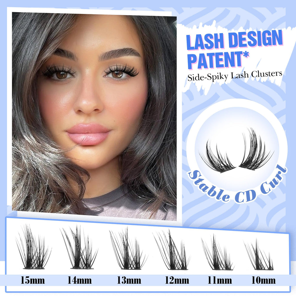 Mavphnee bond and seal lash glue with tweezers provide secure, precise cluster placement.