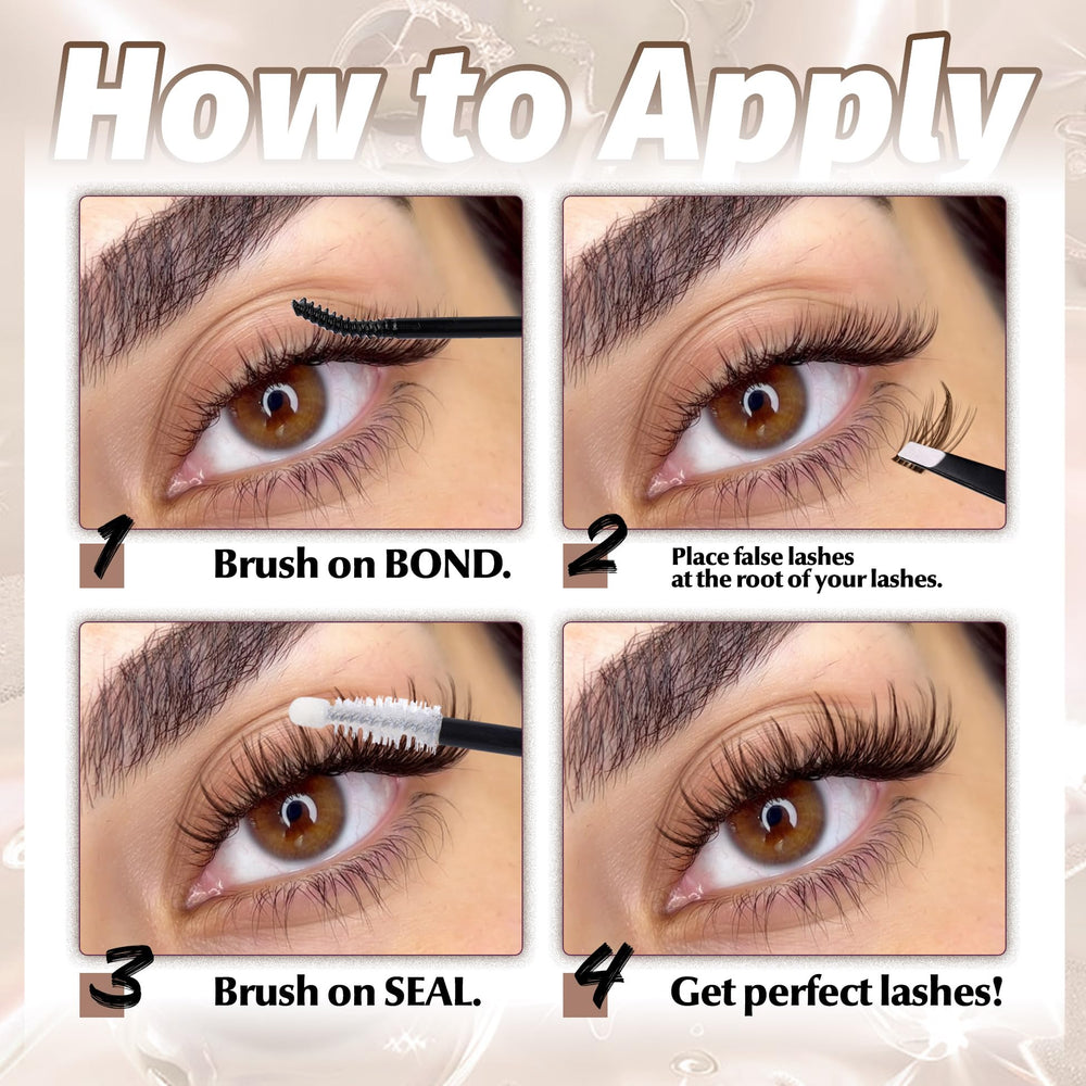 Mavphnee bond and seal lash glue kit for strong hold and long wear.