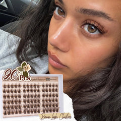 Mavphnee Brown Lash Band Clear Wide Band enables seamless wispy volume.