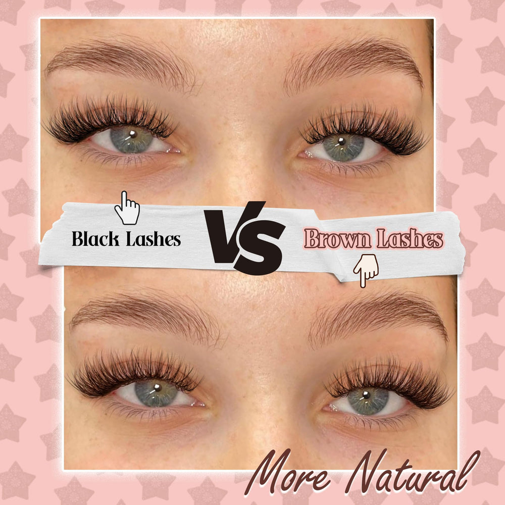 Mavphnee brown lash clusters 10-16mm lengths enable customizable natural definitions.