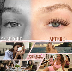 Mavphnee brown lash clusters 8-16mm lengths provide subtle definition.