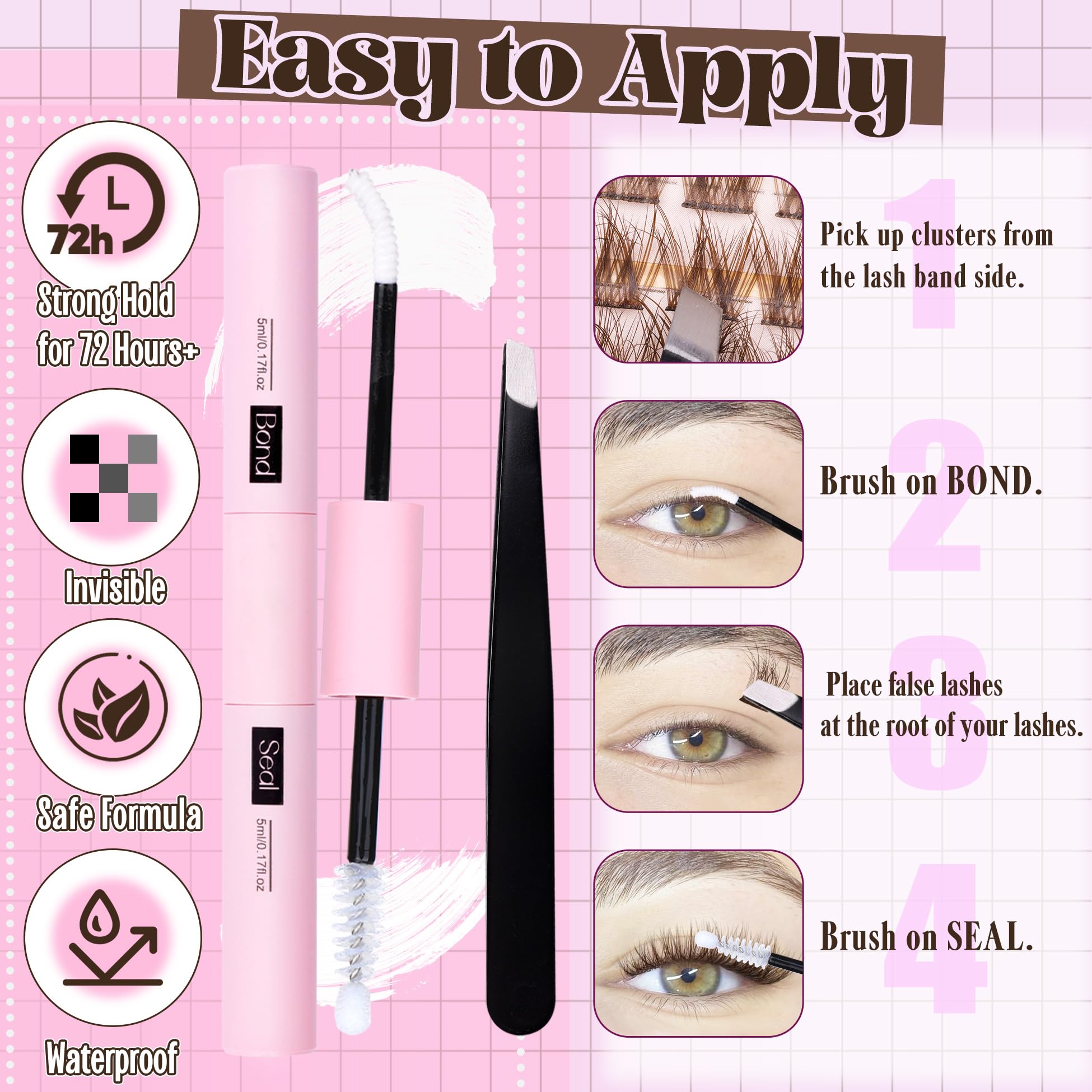 Mavphnee Brown Lash Clusters wear preview image suggests comfortable, all-day wear.