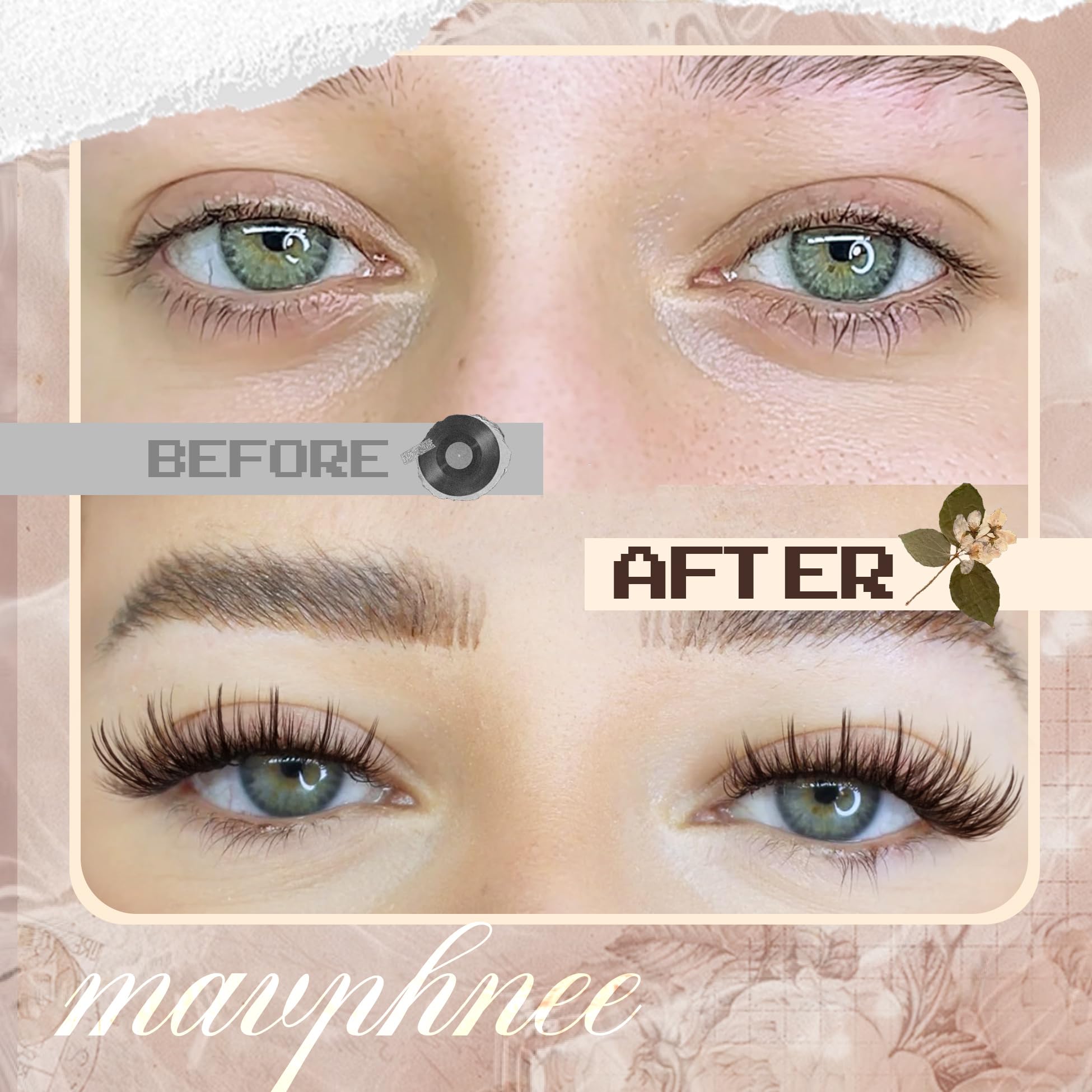 Mavphnee Brown Lash Feather-Light Fibers feel ultra-light on lids.