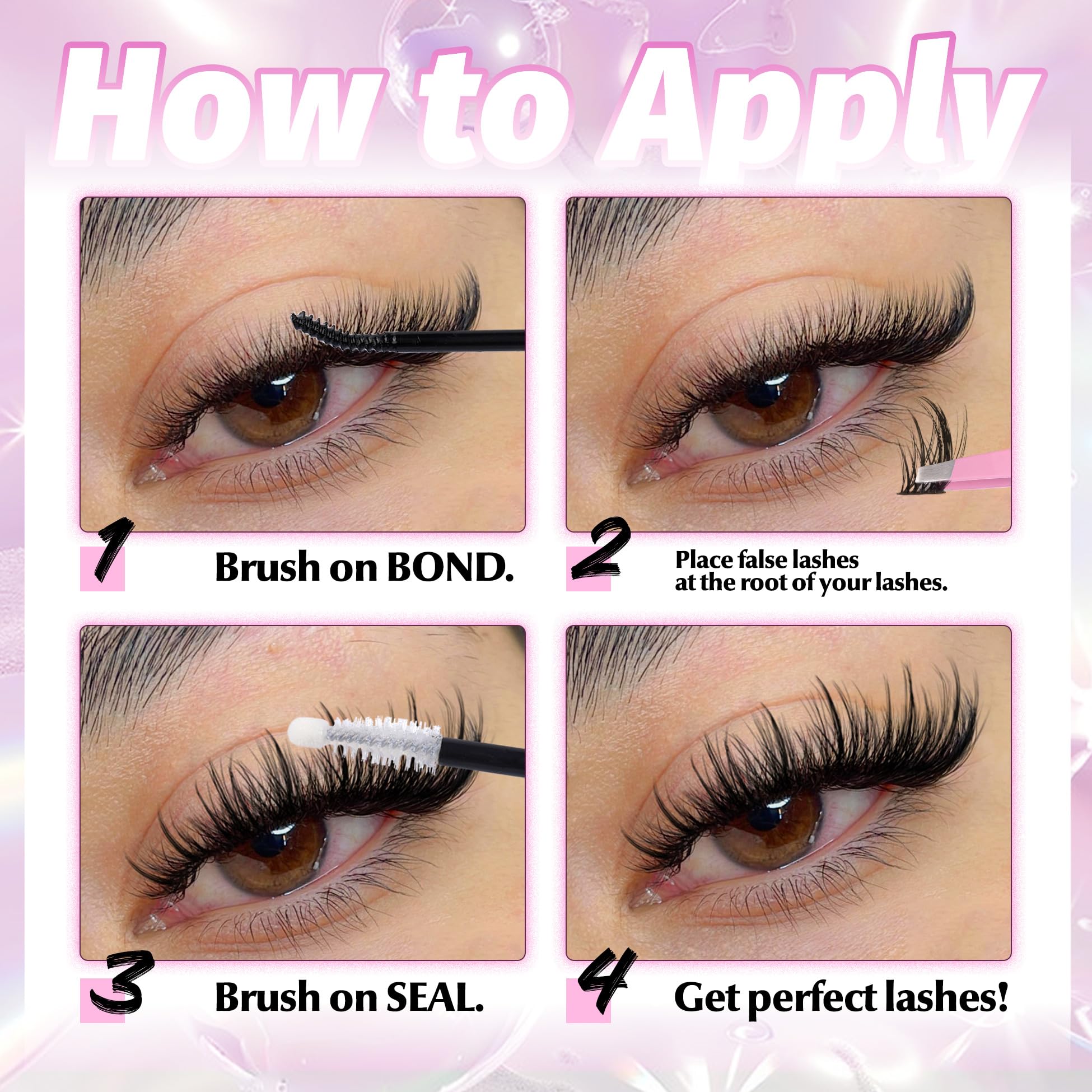 Mavphnee CC-curly lash clusters 10-16mm for customizable day-to-night volume.