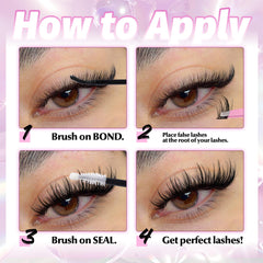 Mavphnee CC-curly lash clusters 10-16mm for customizable day-to-night volume.
