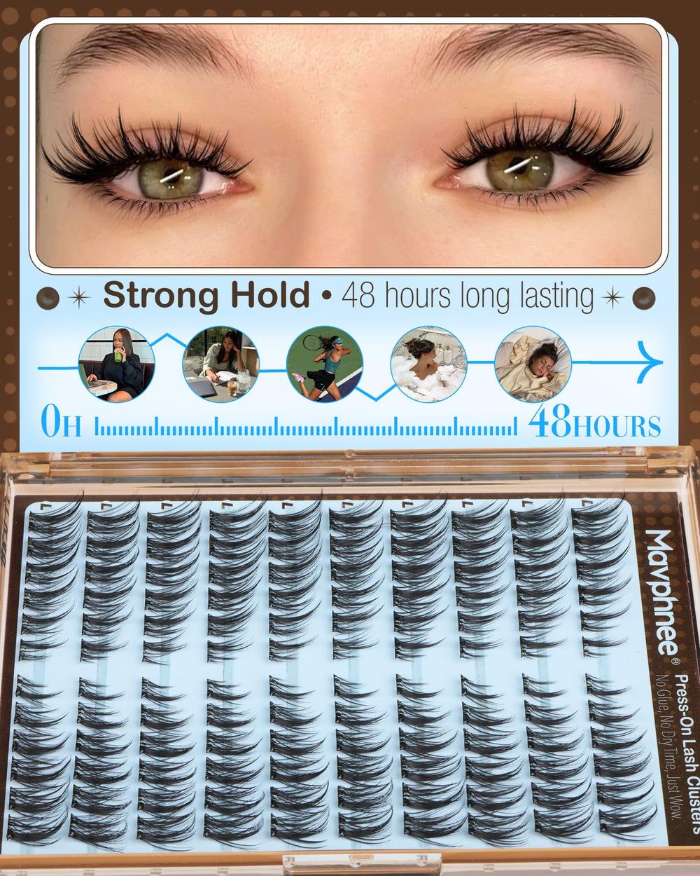 Mavphnee CC-curly lashes provide natural curl and soft finish