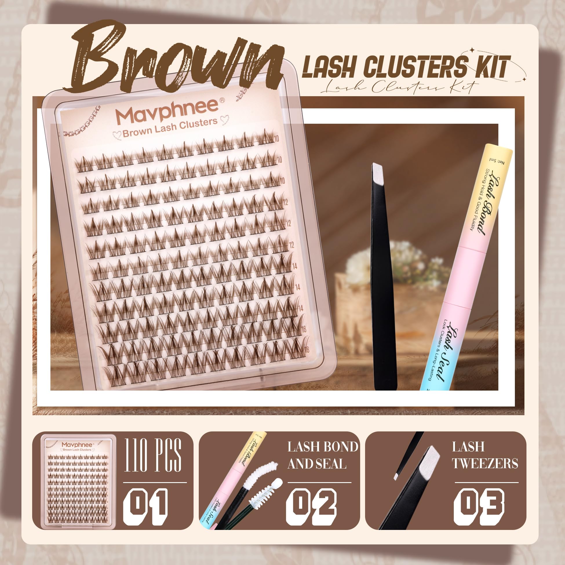 Mavphnee clear lash bond and seal demonstrates transparent hold with no white residue