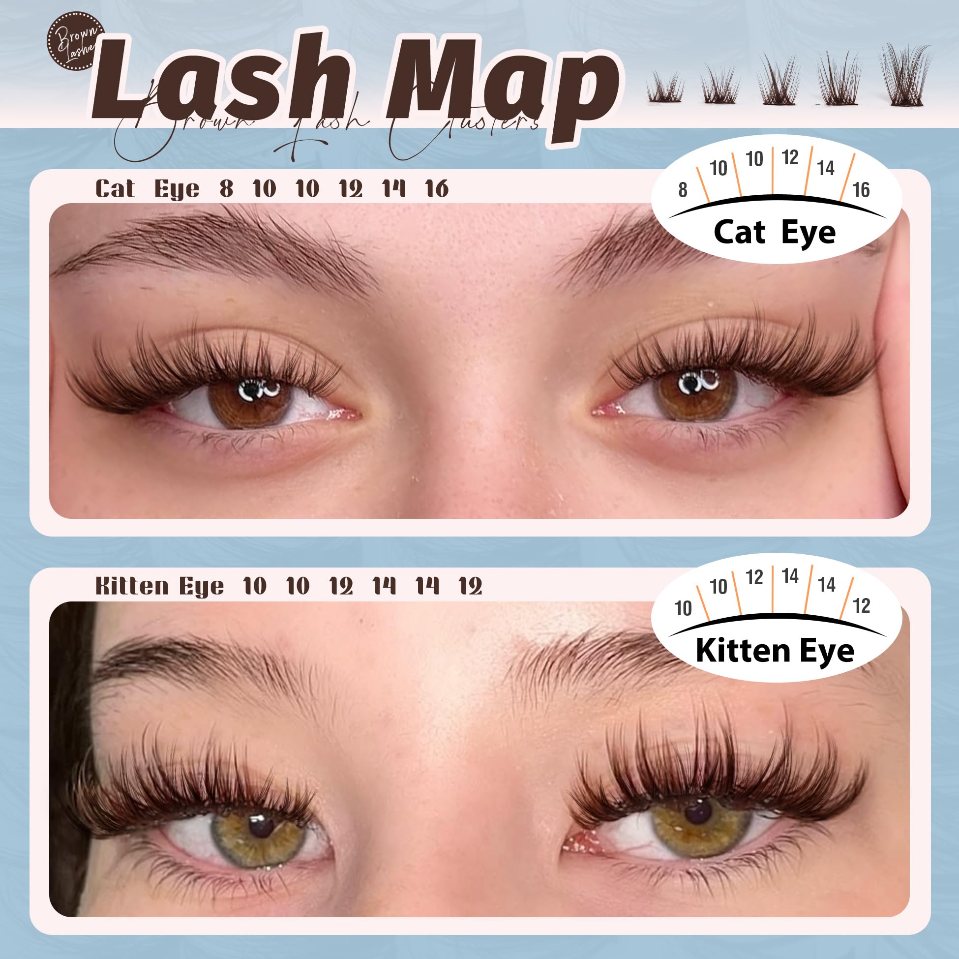 Mavphnee cluster lashes 8-16mm mix close-up showing flexible band for comfortable wear.