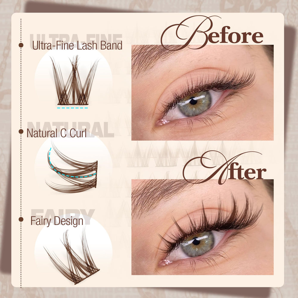 Mavphnee cotton-band lashes with C-curl provide comfortable all-day wear