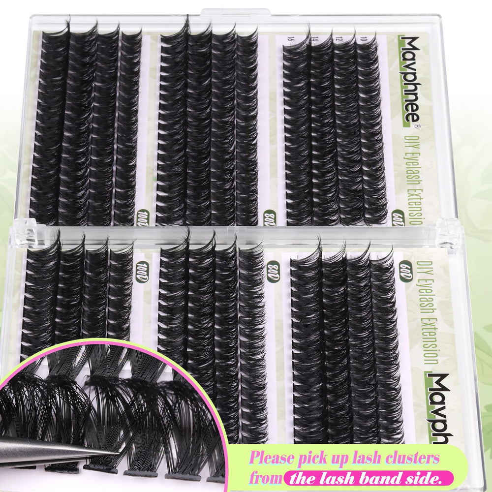 Mavphnee D-Curly Cluster Soft lightweight lashes showcase comfortable all-day wear