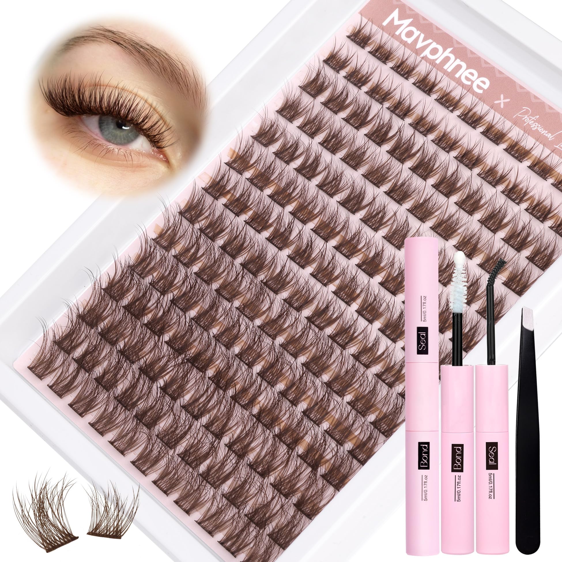 Mavphnee eyelash extension tweezers offer precise, mess-free application.