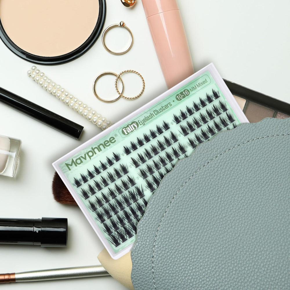 Mavphnee Fairy Lash Clusters in-use application shows beginner-friendly setup.