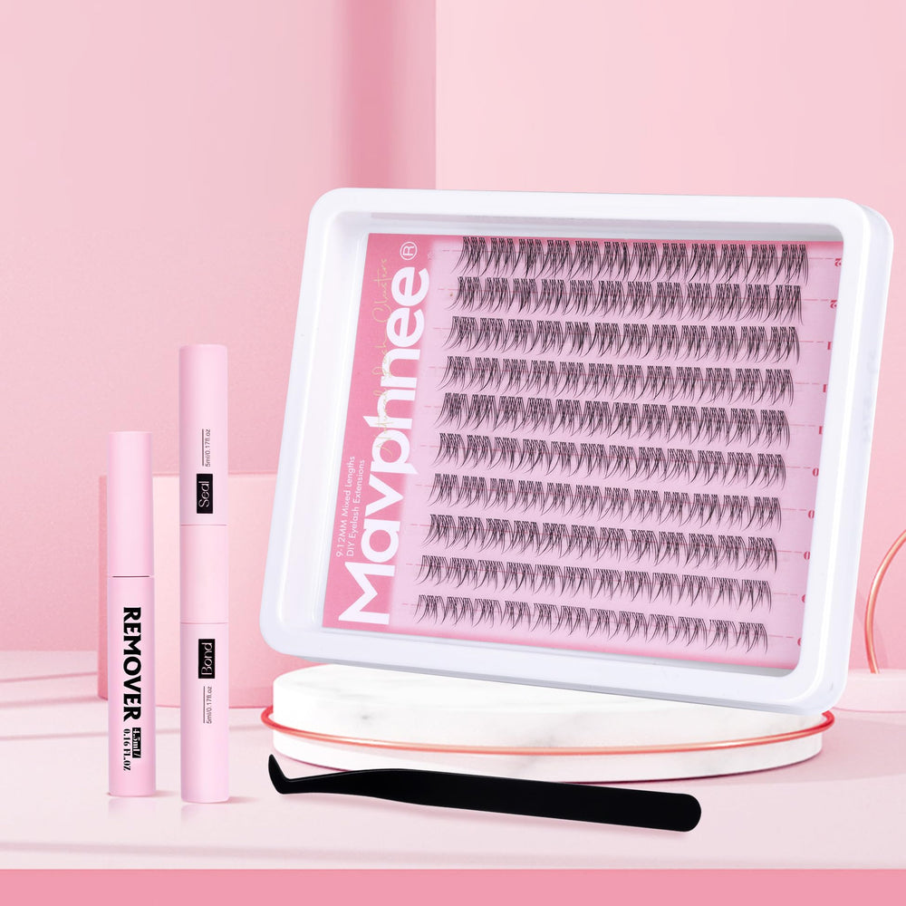 Mavphnee kit extensión pestañas naturales para un look sin esfuerzo.