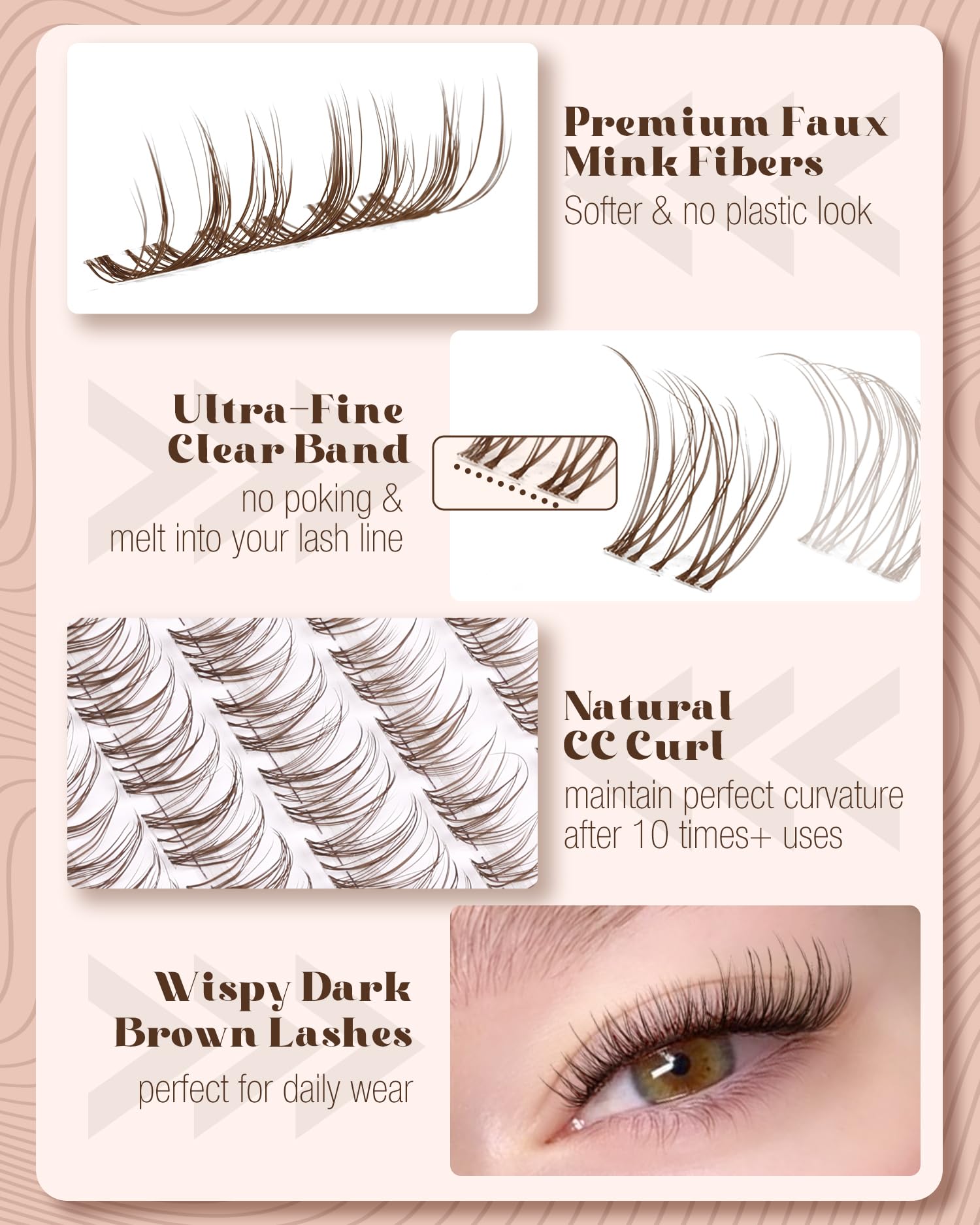 Mavphnee 120-piece lash clusters set designed for multiple reuse.