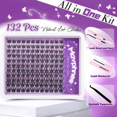 Mavphnee lash clusters kit 10-16mm varied lengths for natural to dramatic looks