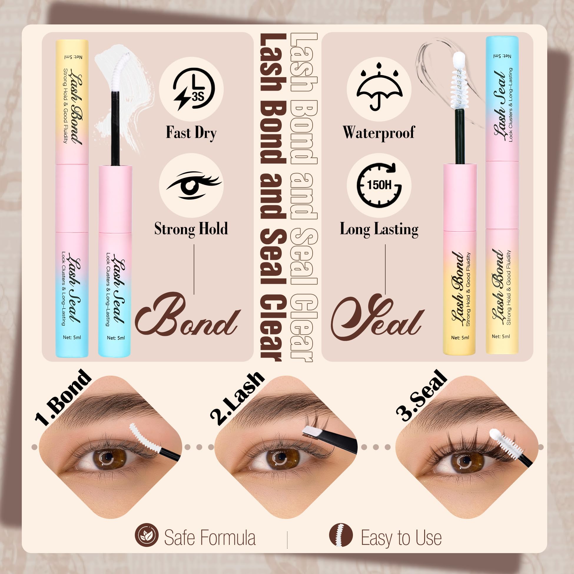 Mavphnee lash kit packaging reveals complete brown extension set