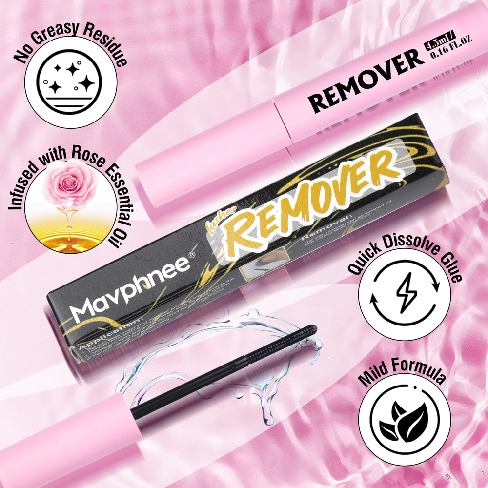 Mavphnee Lash Remover gentle formula ensures comfortable lash removal.