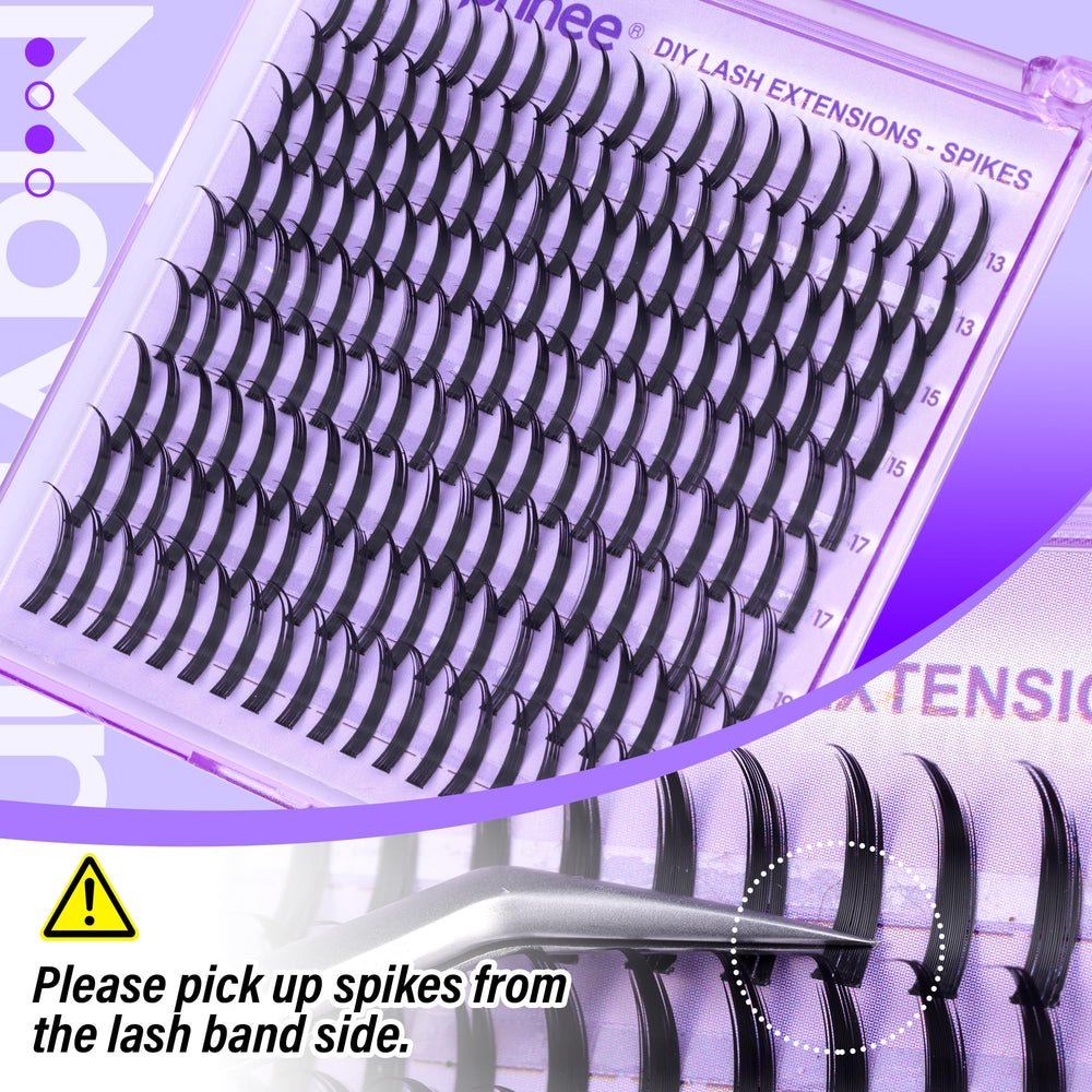 Mavphnee lash spikes 21mm mega drama for outer wings.