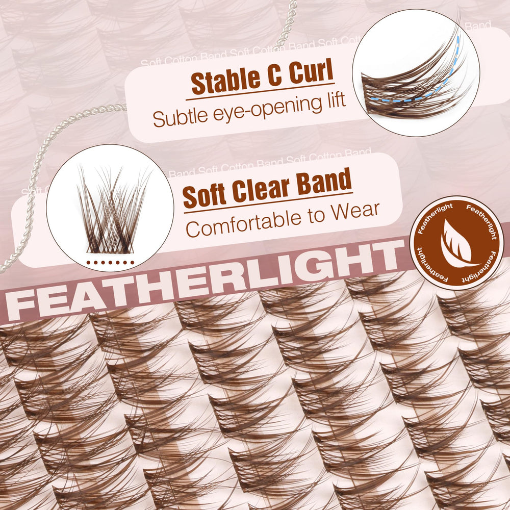 Mavphnee natural wispy eye look compatible with everyday makeup.