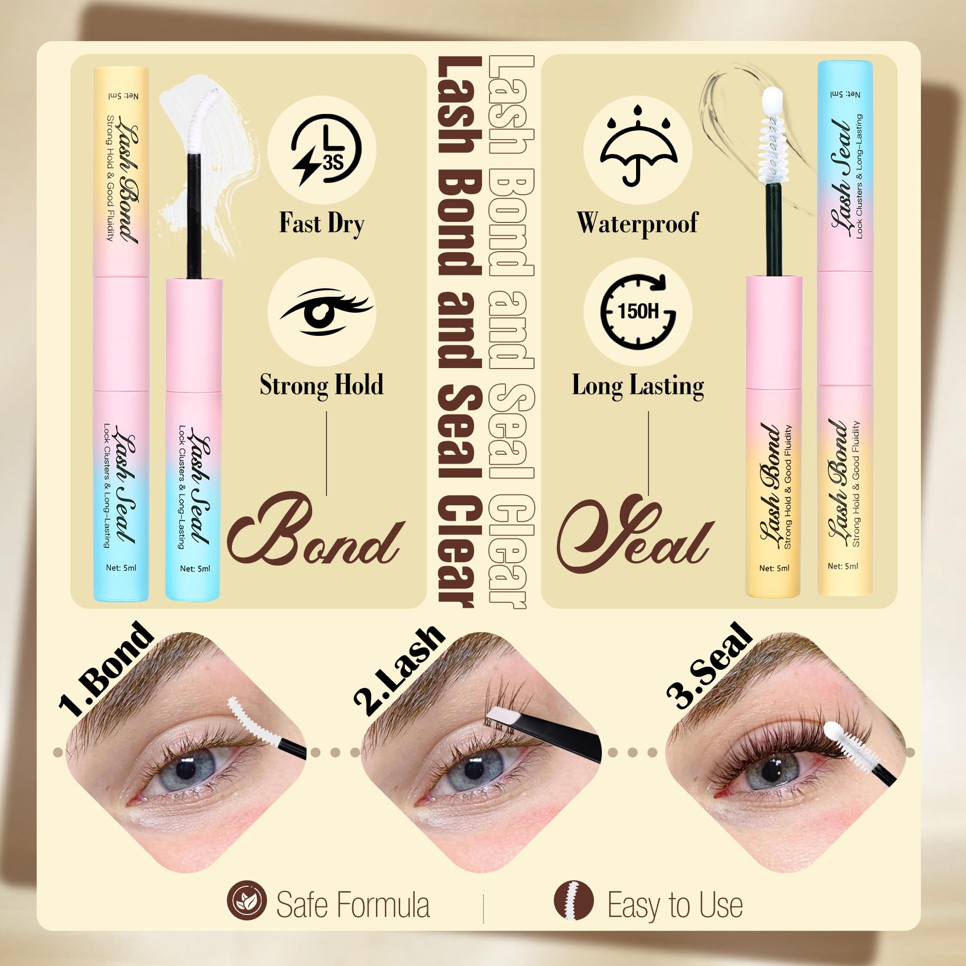 Mavphnee reusable brown lashes close-up shows 15+ uses with care.