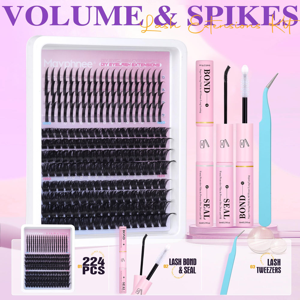 Mavphnee 100D volume lashes with soft wispy separation