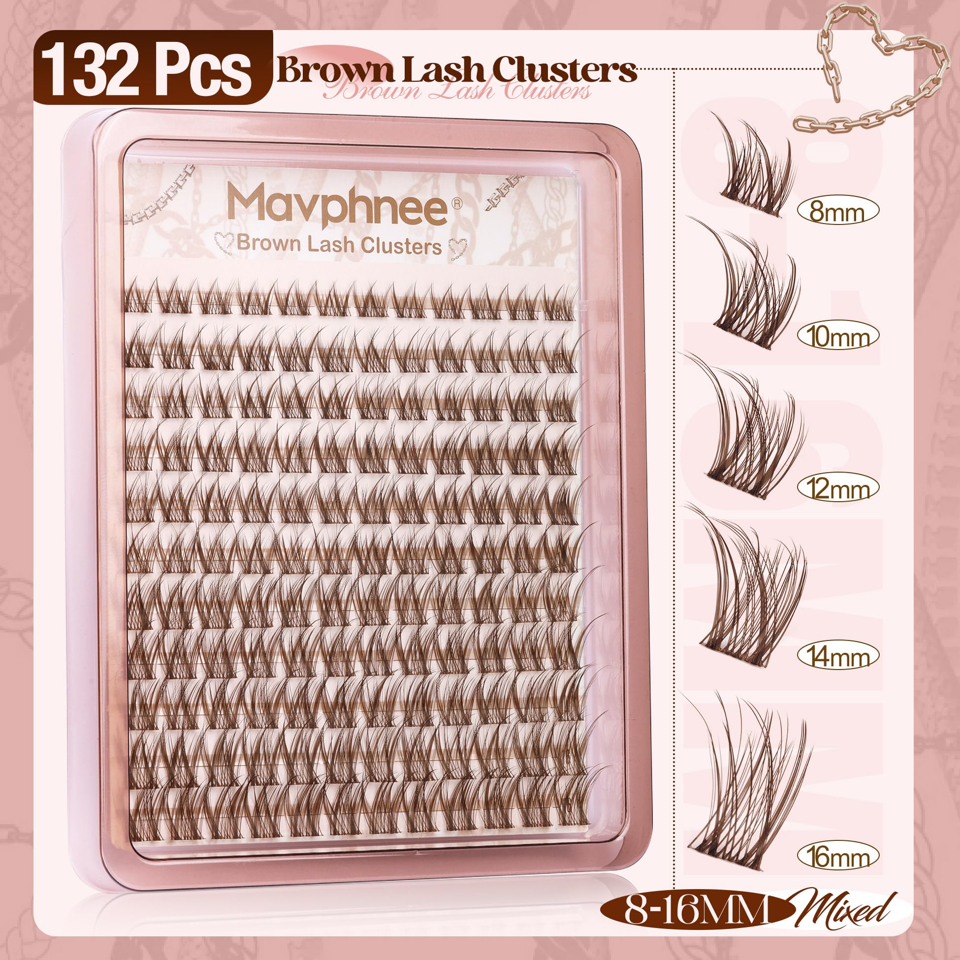 Mavphnee soft invisible-band lash clusters deliver comfortable wear.
