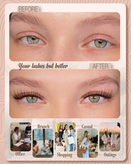 Mavphnee wispy brown lashes 8-16mm offer versatile styles and natural volume.
