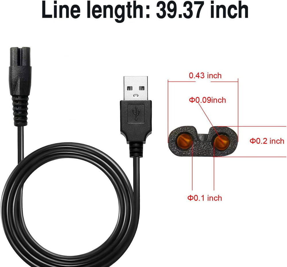 MAWAER head shaver charger cord USB Type-A connection for simple power-up