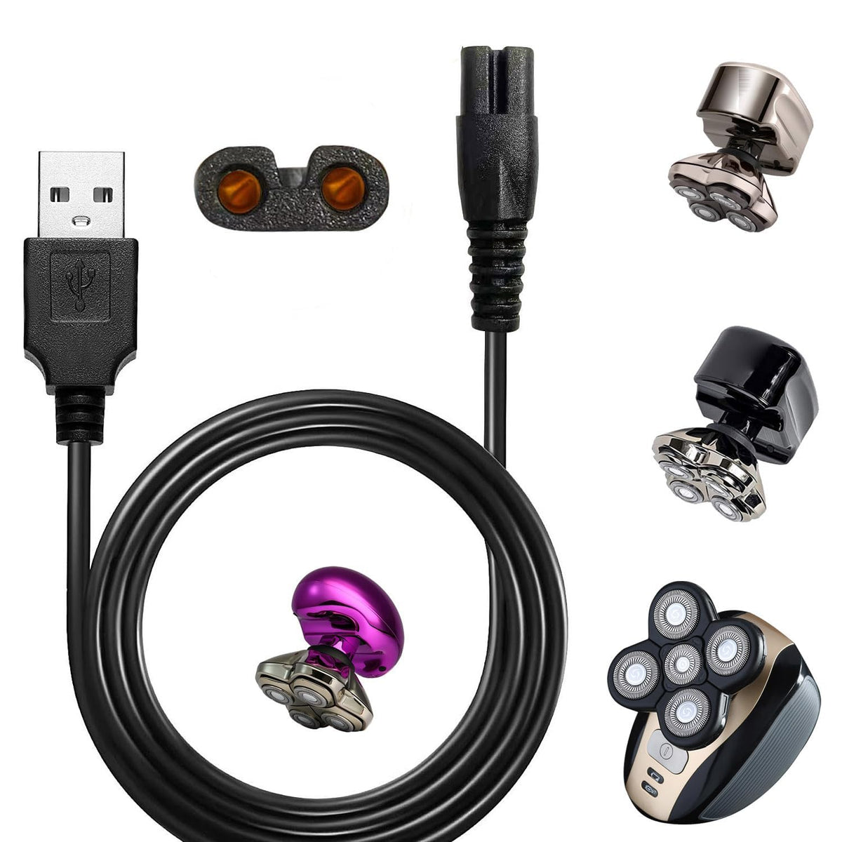 MAWAER universal head shaver power cord compatibility in-use