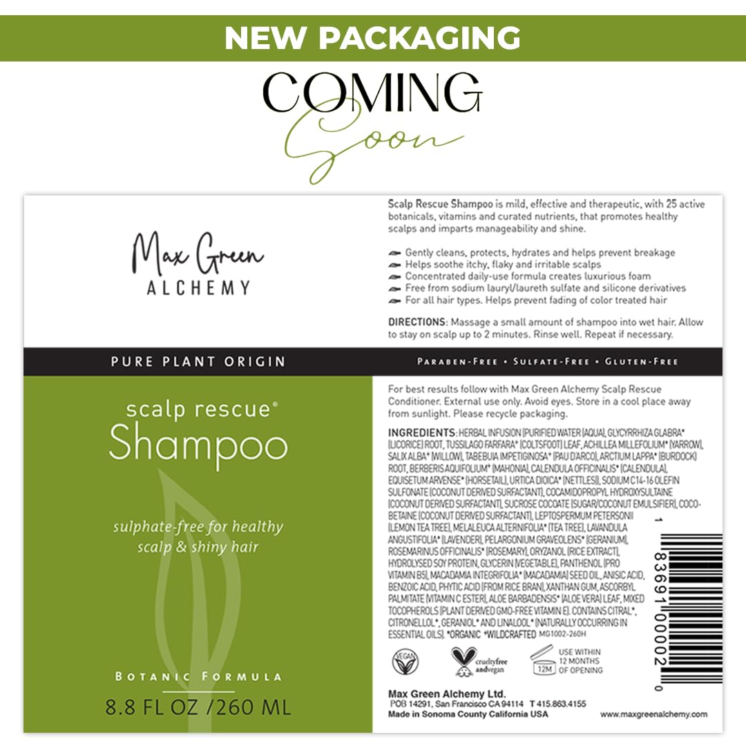 Max Green Alchemy MGA vegan hair conditioner apply shot indicates detangling and frizz control
