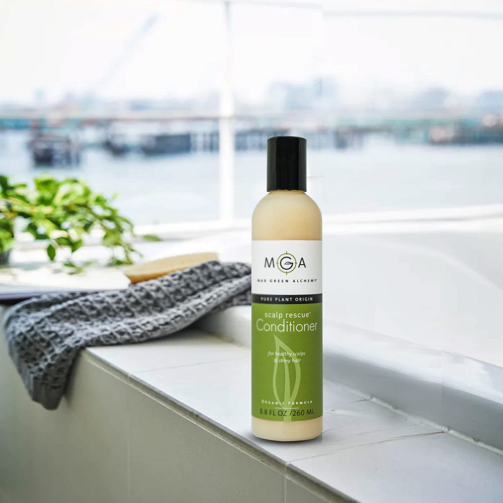 Max Green Alchemy MGA vegan hair conditioner family-use scene signals suitable care for the whole household