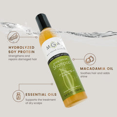 Max Green Alchemy MGA Vegan Hair Shampoo pour demonstrates easy application and rich lather potential