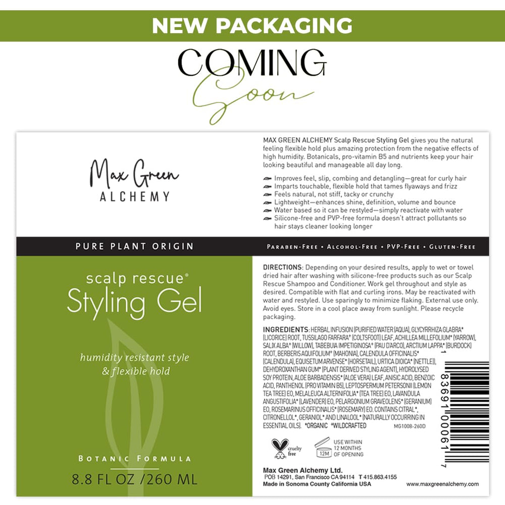 Max Green Alchemy styling gel application demonstrates re-styleable control for frizz-prone curls