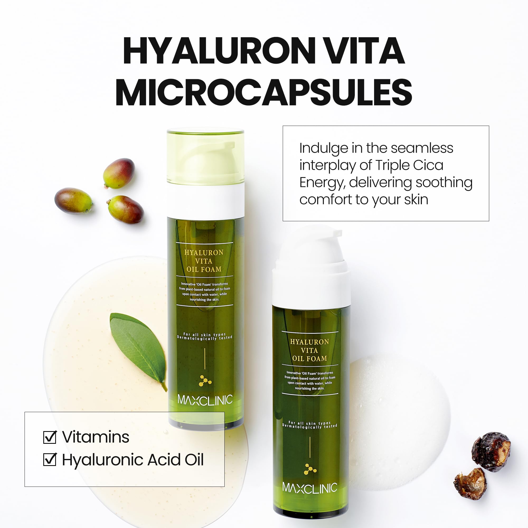 MAXCLINIC Hyaluron Vita Oil to Foam dual-cleanse effect in one step