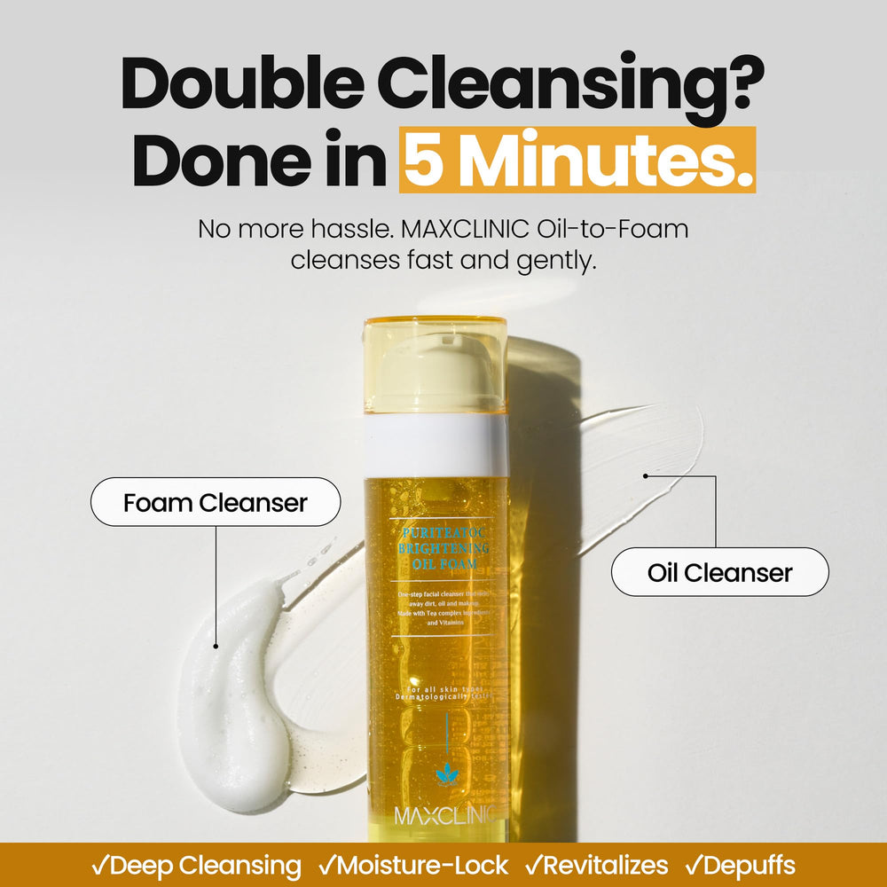 MAXCLINIC PuriteaToc makeup-removal oil helps dissolve stubborn makeup for a clean slate.