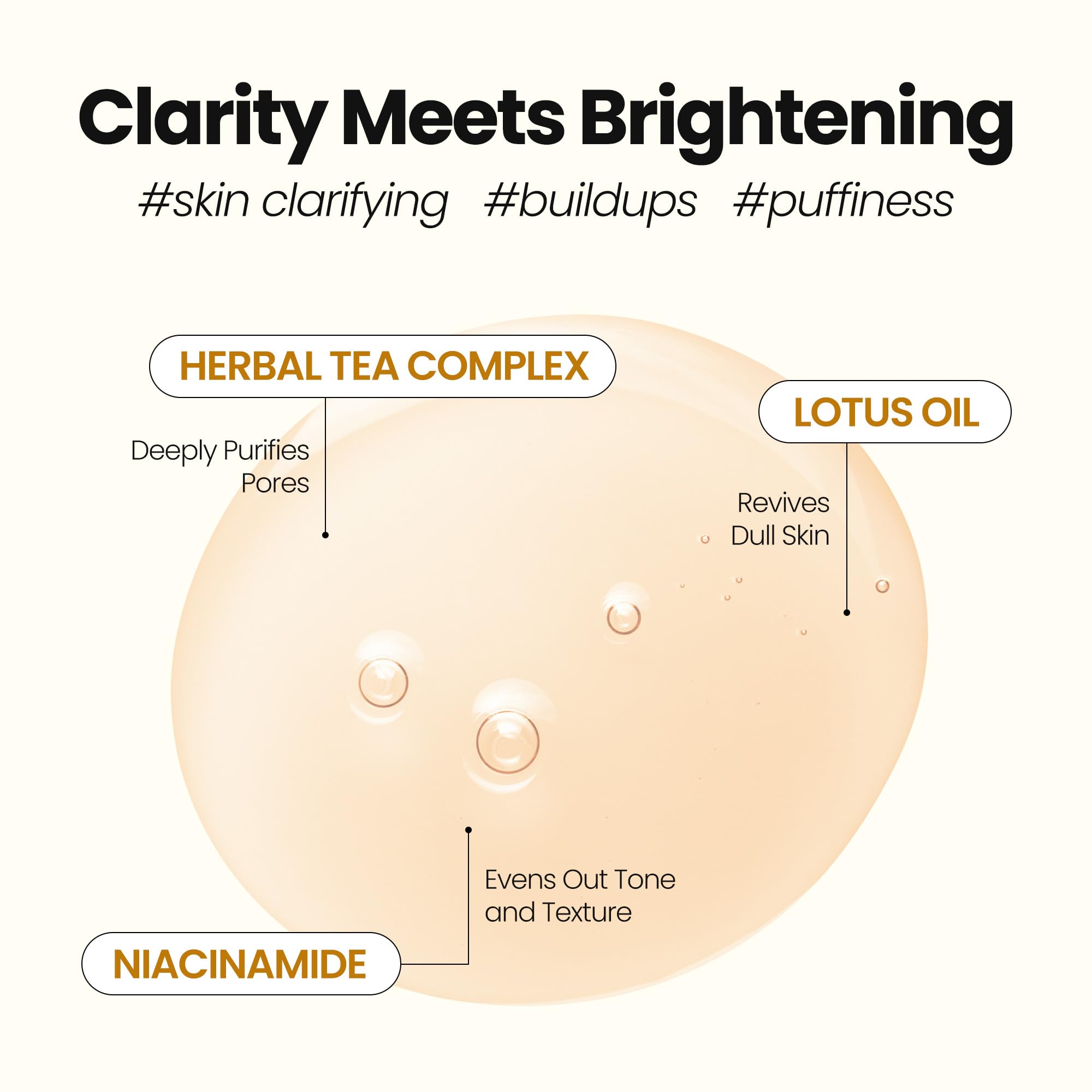 MAXCLINIC PuriteaToc-oil-to-foam-foam-lather demonstrates oil-to-foam cleansing with a silky texture.