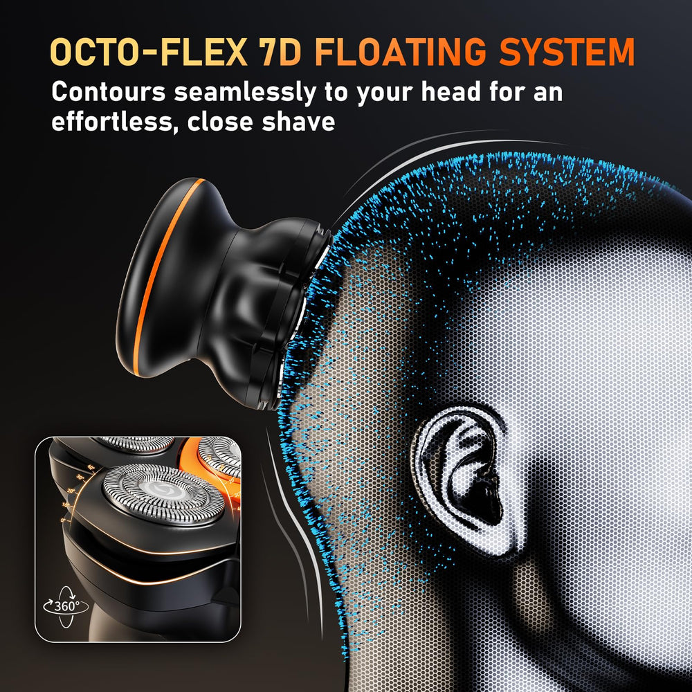 MAXGROOM ergonomic-grip-handle ensures precise control across head and face.