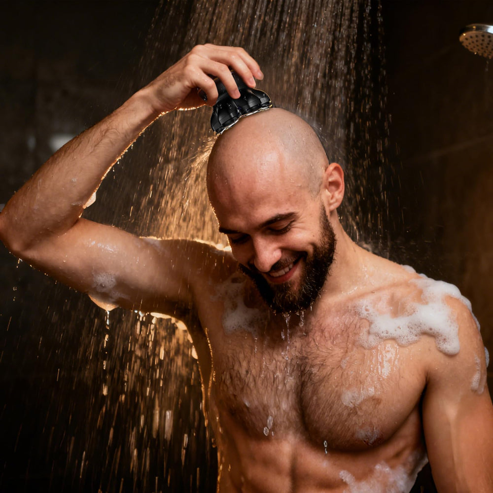 MAXGROOM head shaver gift packaging suggests a premium gift for birthdays or holidays