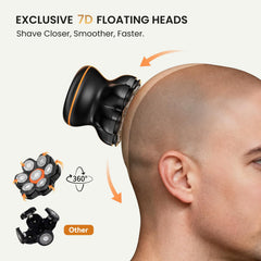 MAXGROOM head shaver magnetic detachable head highlights quick, hygienic cleaning after each shave