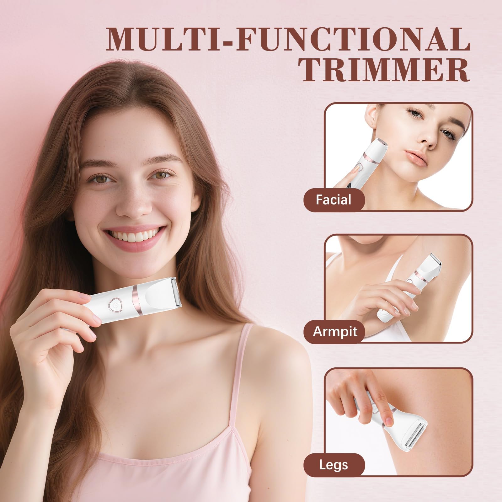 MAXGROOM r-round-bikini-trimmer for sensitive zones with gentle trimming.