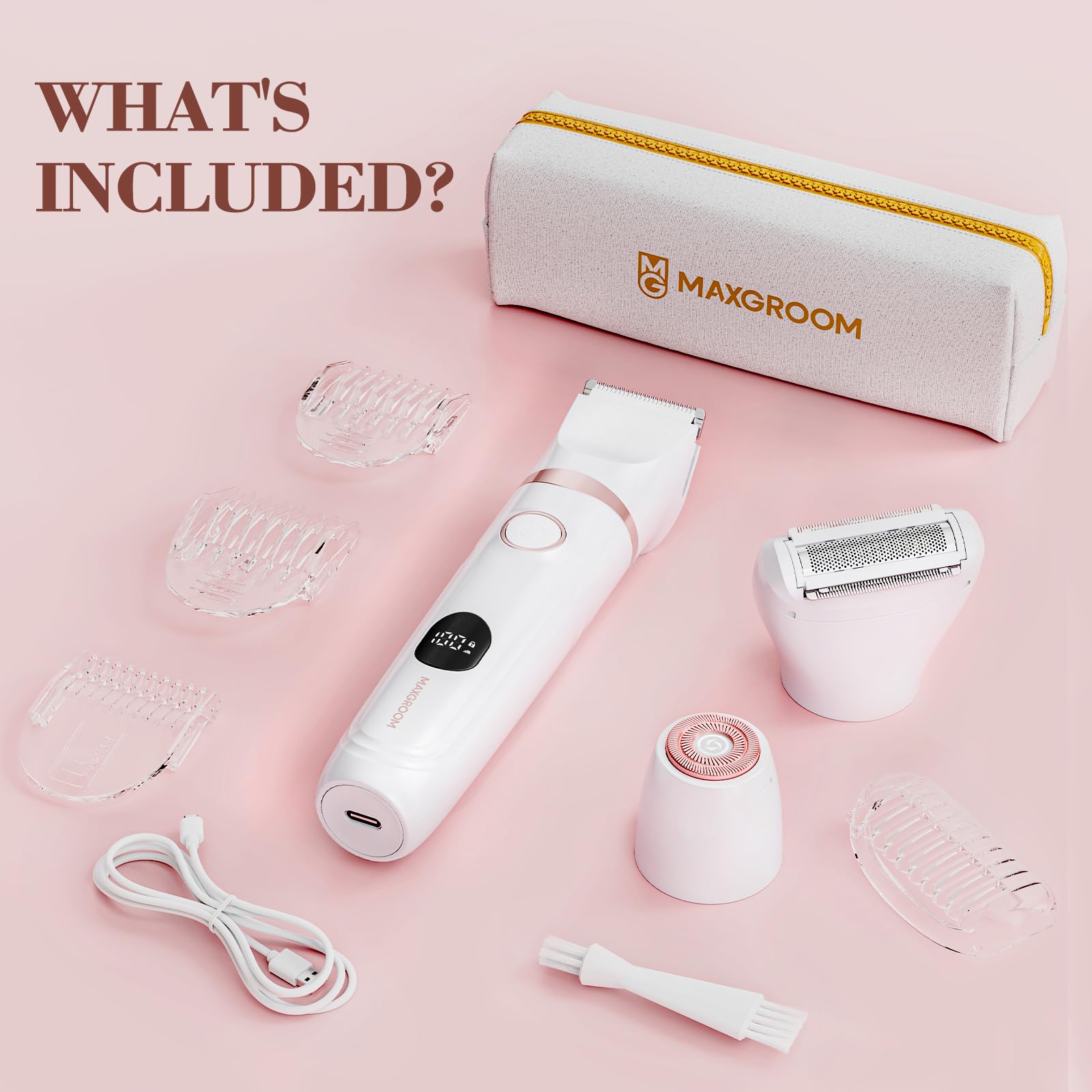 MAXGROOM rose-gold-gift-set showcases stylish, gift-ready grooming for her.