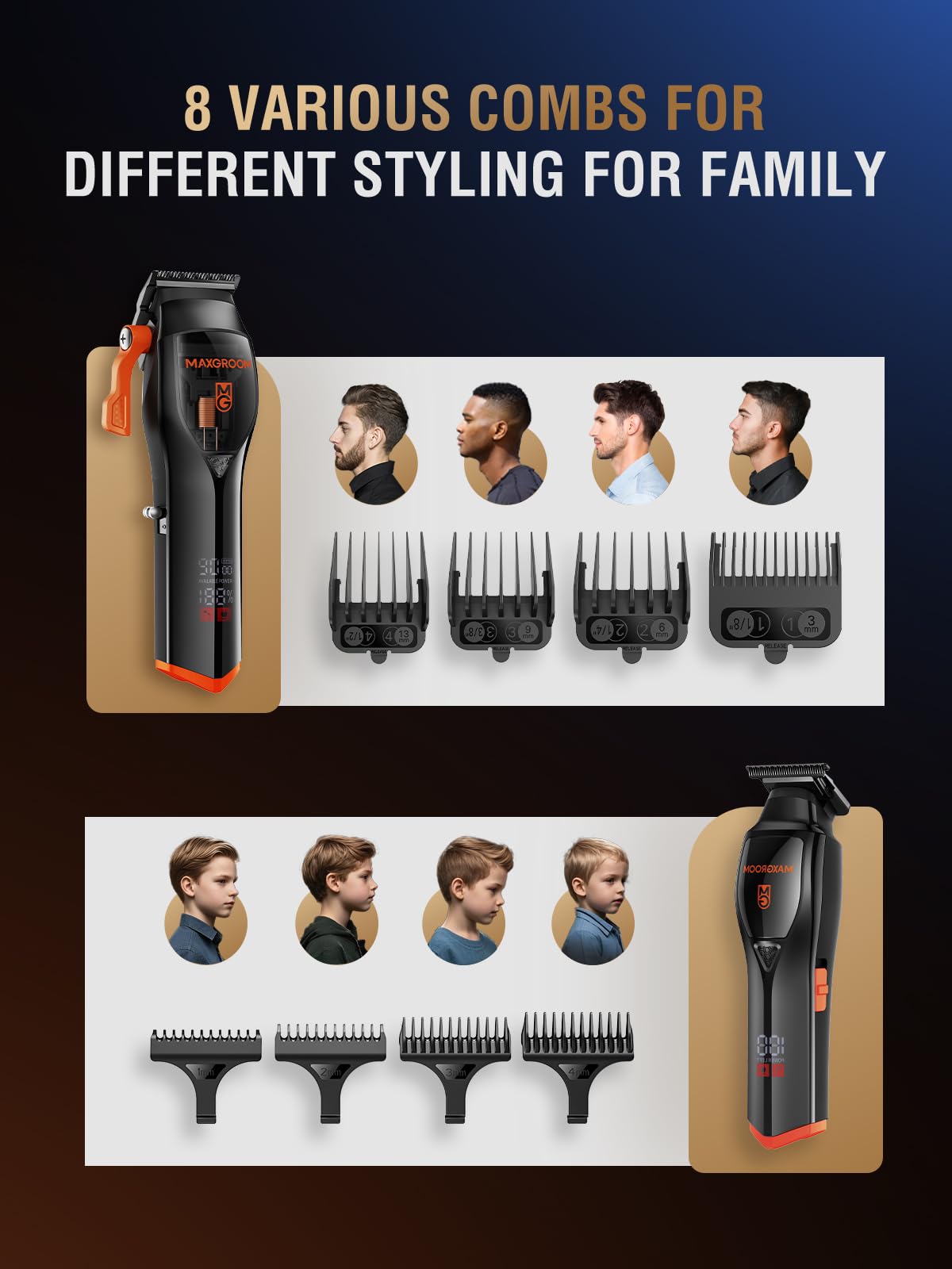 MAXGROOM self-sharpening blades maintaining long-term cutting efficiency