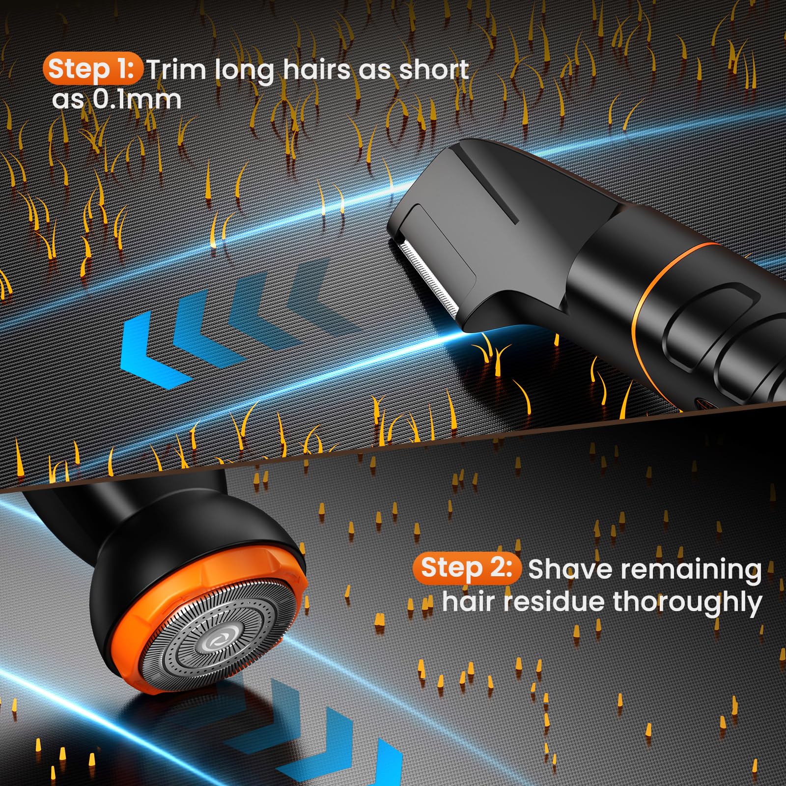 MAXGROOM compact kit with all heads for complete home grooming routine.