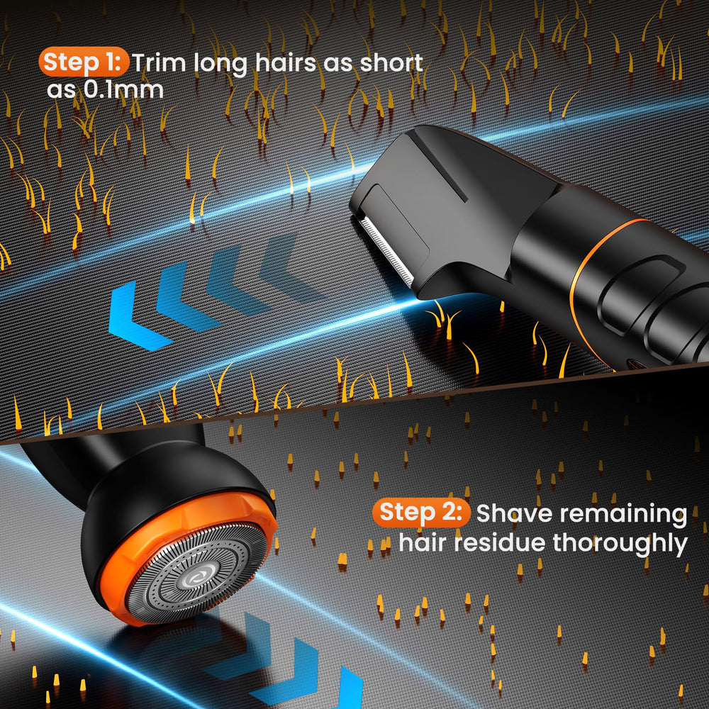 MAXGROOM compact kit with all heads for complete home grooming routine.