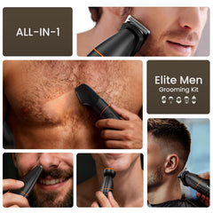 MAXGROOM U-shaped beard trimmer head with guide for clean beard lines.