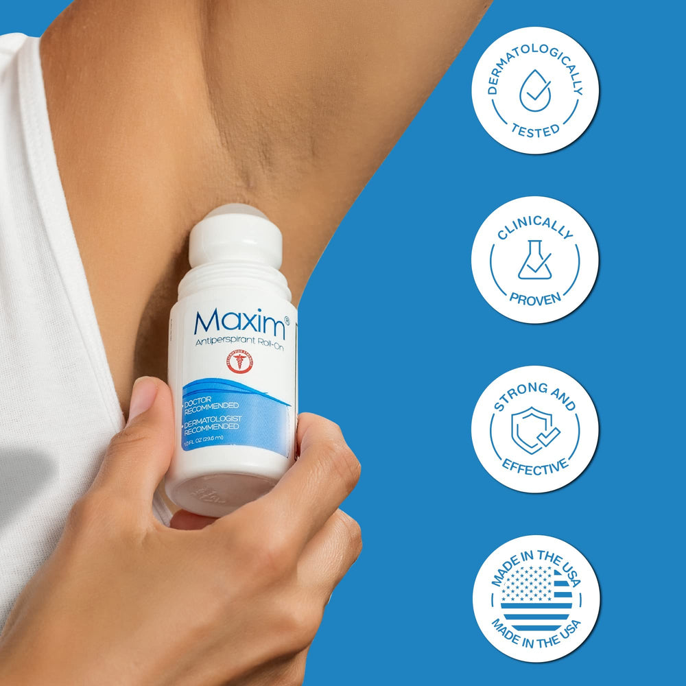MAXIM packaging and label shot highlighting clinical-strength claim.